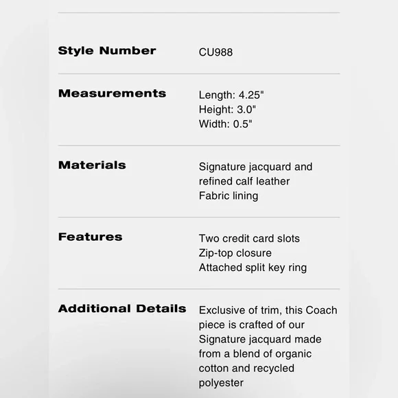 🌸 COACH MINI ID SKINNY IN SIGNATURE JACQUARD CARD CASE NWT🌸 - Picture 3 of 3